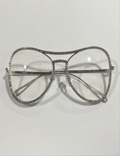 CHANEL sunglasses with rhinestone-embellished frames