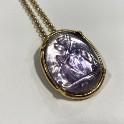 Collier LANVIN pendentif amethyste