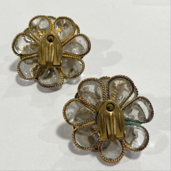  Clips d'oreille pâte de verre CHANEL Vintage