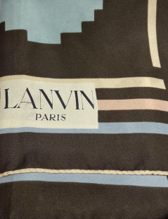 Foulard Lanvin marron rose bleu