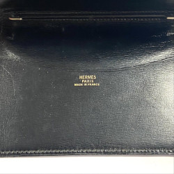 Porte repertoire HERMES cuir box noir