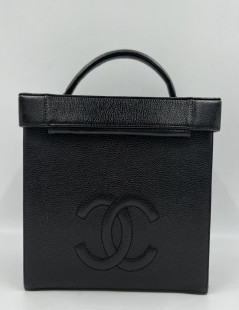 CHANEL black vintage Beauty Case Vanity 