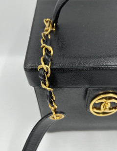 CHANEL black vintage Beauty Case Vanity 