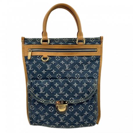 Louis Vuitton Beige/Blue Monogram Denim And Leather Low Top Sneakers Size  36 Louis Vuitton