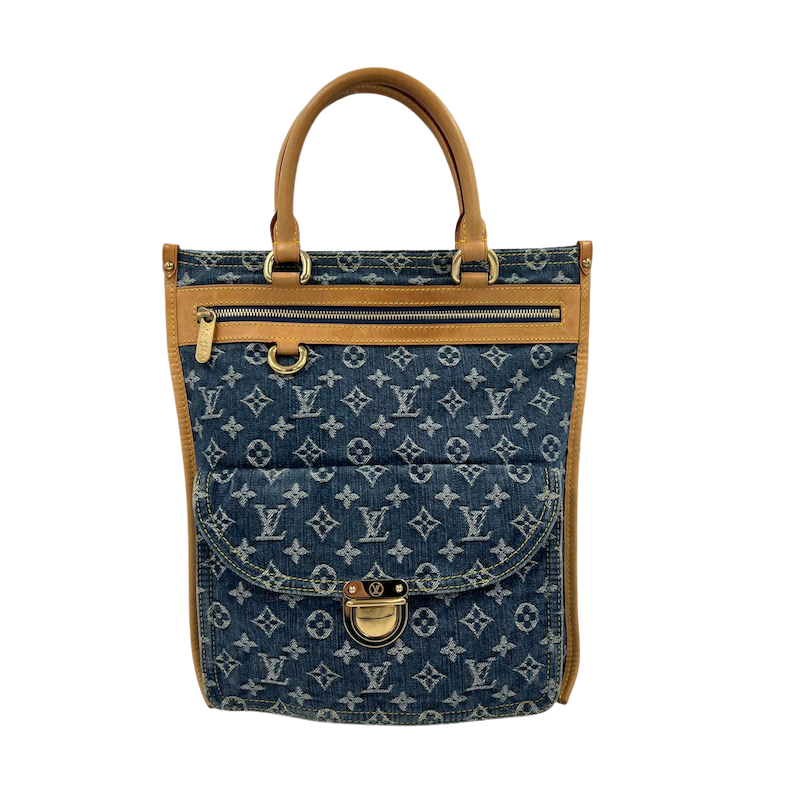 LOUIS VUITTON Blue Denim Bag - Occasion Certified Authentic
