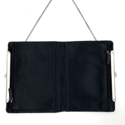 Yves Saint Laurent mini black velvet evening bag