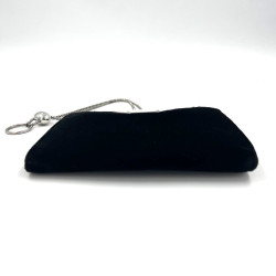 Yves Saint Laurent mini black velvet evening bag