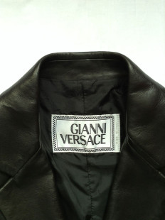 Veste GIANNI VERSACE cuir noir