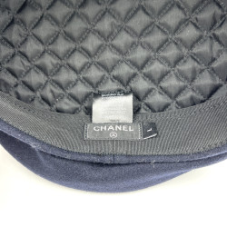 CHANEL Cap in Navy Wool Size L