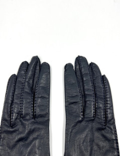 Gants femme HERMES T7 bleu nuit