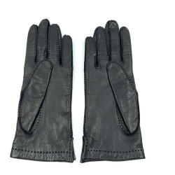 Gants femme HERMES T7 bleu nuit