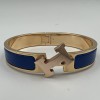 Bracelet clic clac HERMES PM émail bleu