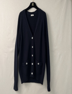 Cardigan CHANEL cachemire bleu