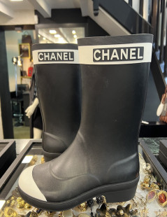 Bottes de pluie CHANEL T40 caoutchouc