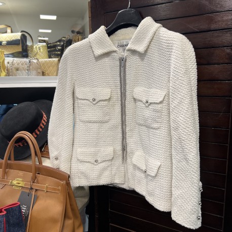 Veste T 40 CHANEL blanche