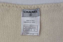 CHANEL Twinset cashmere T 38 off-white