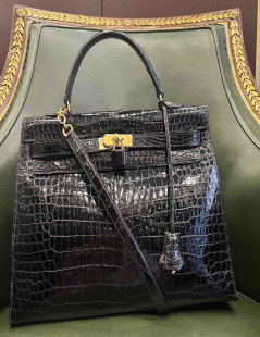 Kelly 35 HERMES crocodile Porosus