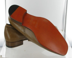 Mocassins cuir beige HERMES