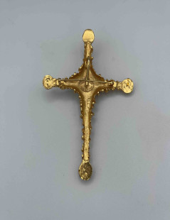 Vintage CHRISTIAN LACROIX Cross Brooch 