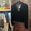 Veste T 40 CHANEL velours de soie noir