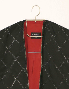 CHANEL black canvas garment-cover