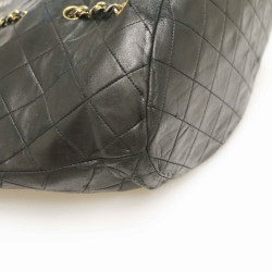 CHANEL vintage black lambskin tote bag