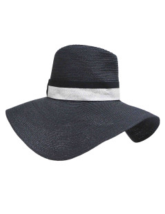 MAISON MICHEL blue wide-brimmed hat