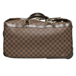 Valise cabine LOUIS VUITTON toile damier marron