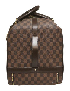 Valise cabine LOUIS VUITTON toile damier marron