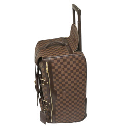 Valise cabine LOUIS VUITTON toile damier marron