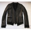 veste ISAAC SELLAM cuir et cachemire t 40 fr