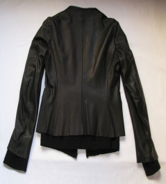 veste ISAAC SELLAM cuir et laine t 40 fr