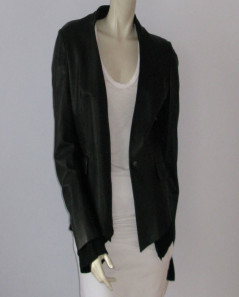 veste ISAAC SELLAM cuir et laine t 40 fr