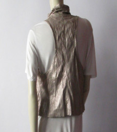 veste DROME ss manches beige nacré TM