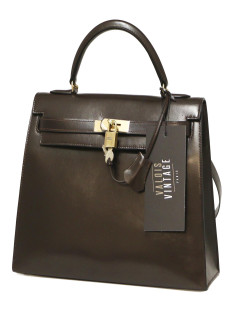 Kelly 32 HERMES box marron