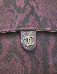 CHANEL Mini Belt Bag in Purple Lizard 