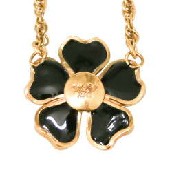 Collier fleurette noir MARGUERITE DE VALOIS