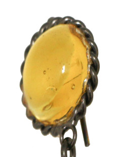 Clous pendants MARGUERITE DE VALOIS pate de verre