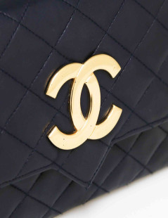 Petit sac bleu marine CHANEL CC