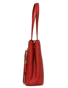 CHANEL red grained leather tote bag