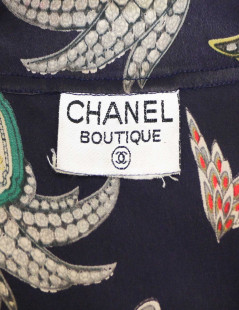 Blouse CHANEL Boutique vintage  soie violette