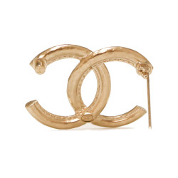 Broche CHANEL CC dorée