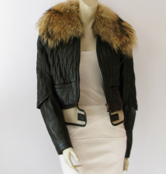 Blouson biker BARBARA BUI col amovible renard