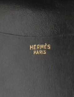 HERMES planner cover black Porosus crocodile