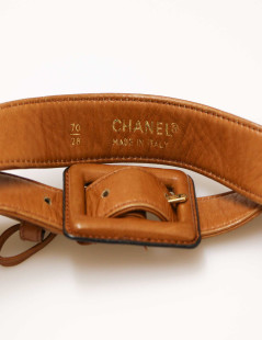 CHANEL gold leather fanny pack belt bag