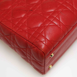 Sac Ladie D DIOR cuir rouge 