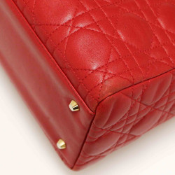 Sac Ladie D DIOR cuir rouge 