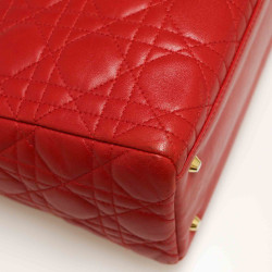 Sac Ladie D DIOR cuir rouge 