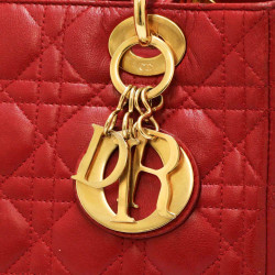 Sac Ladie D DIOR cuir rouge 