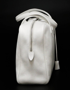  HERMES Victoria bag, white baby bull leather